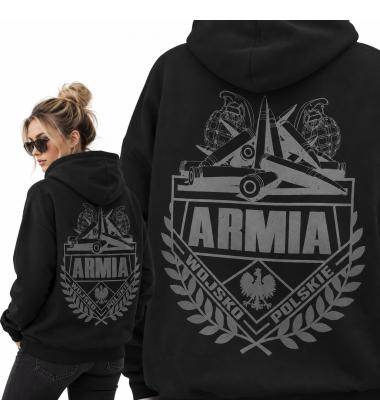 Damska bluza z kapturem- ARMIA (SZARY)